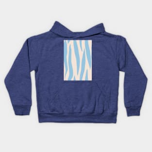 Retro blue stripes Kids Hoodie